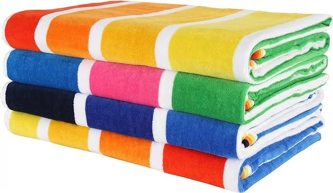 Ben Kaufman Sales 104850 30 x 60 in. Velour Graduated Stripe Towel, Multi Color - Pack of 24