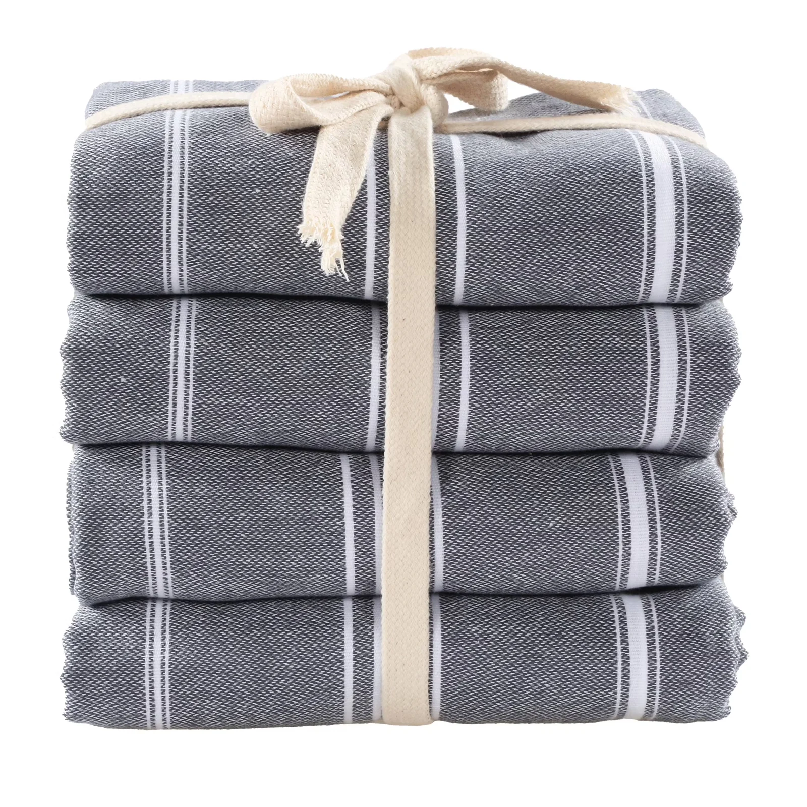 Cacala Turkish Beach Towel 100% Cotton, Set of 4, Sand-Free and Quick-Drying Perfect as an Extra Large Travel Towel, Beach Accessory, or Gift for Beach Lovers, 39�� x 70��