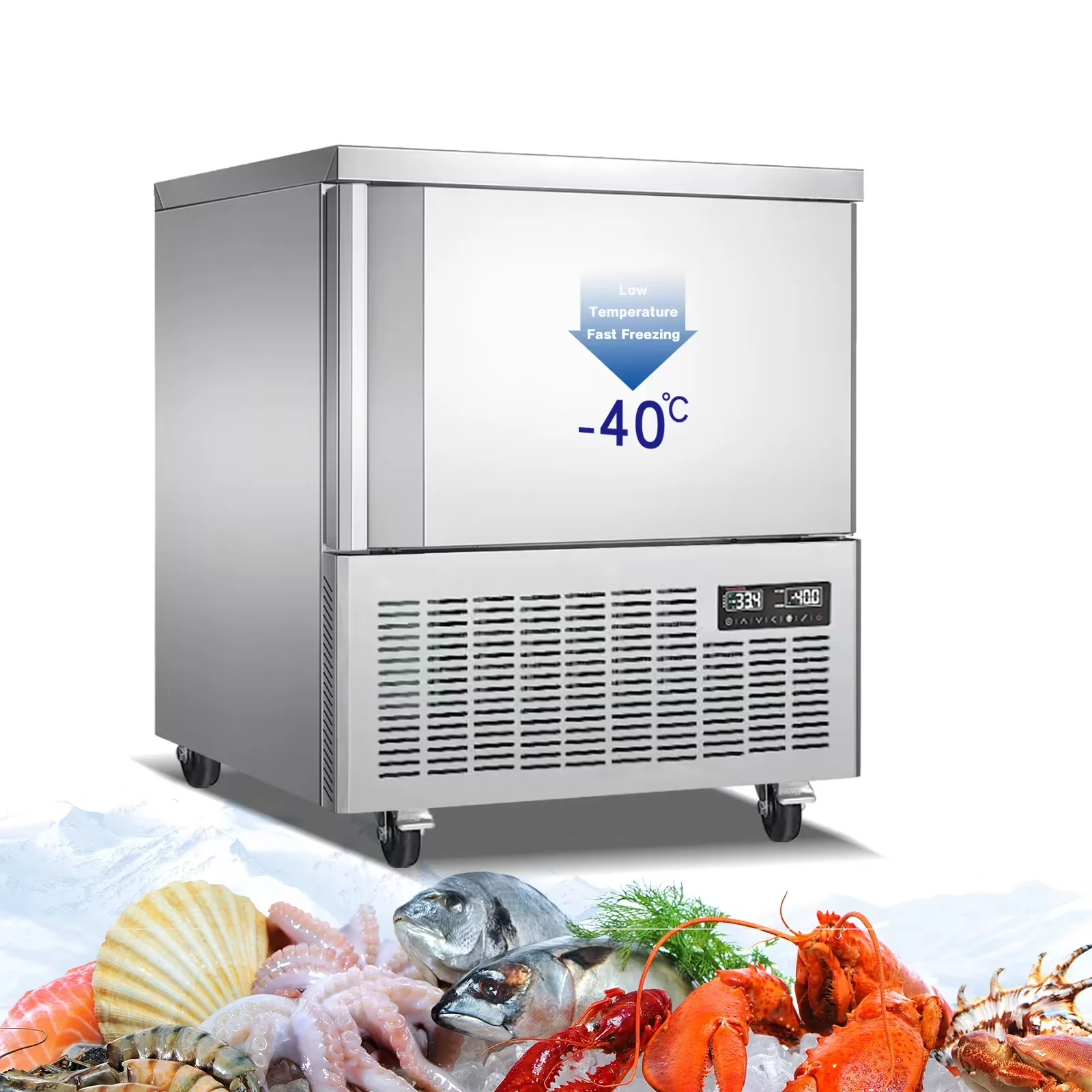 Kolice Commercial 5 Trays Blast Chiller & Freezer, Chest Freezer, Shock Freezer with Food Probe,Lowest temp: -40��F for Restaurant,Bakery,School,Hotel