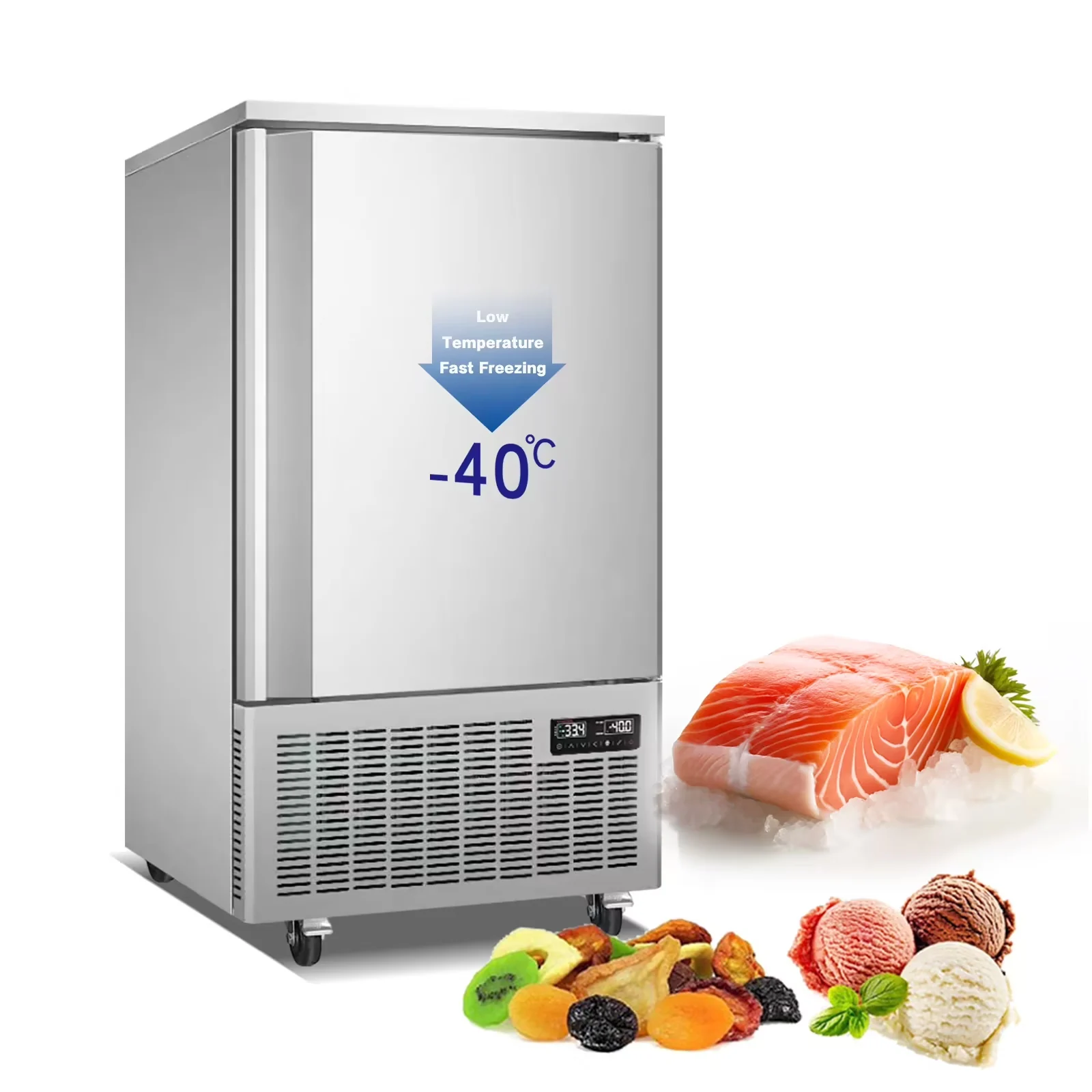 Kolice Commercial 10 Trays Blast Chiller,Blast Freezer with Food Probe, Lowest temp: -40°F, for Restaurants,Bakerys,Schools,Hotels