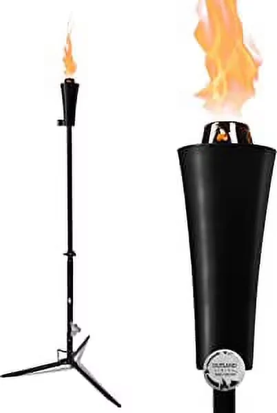 1lb Outdoor Propane Gas Tiki Style Torch - Easily Transform Your Place Into an Elegant Paradise with this Portable 71 inch Long Burning Torch Lighting That Will Compliment any Yard, Pathway, Backyard
