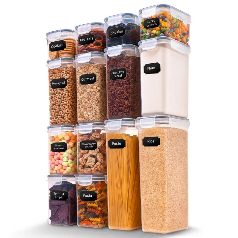 Cheer Collection Set of 14 Airtight Food Storage Set with Reusable Labels and Erasable Pen (14 Containers), 1 of 6