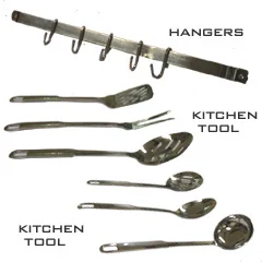 Stainless Steel Kitchen Tools - Elegant Design, Easy-to-clean, Versatile For Hotels And Restaurants - Includes Skimmers, Slotted Turners, Soup Ladles, Egg Whisks, And More